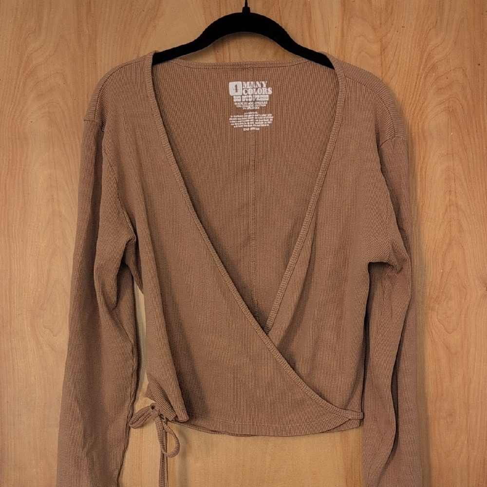 Big Bud Press Tan Wrap Top